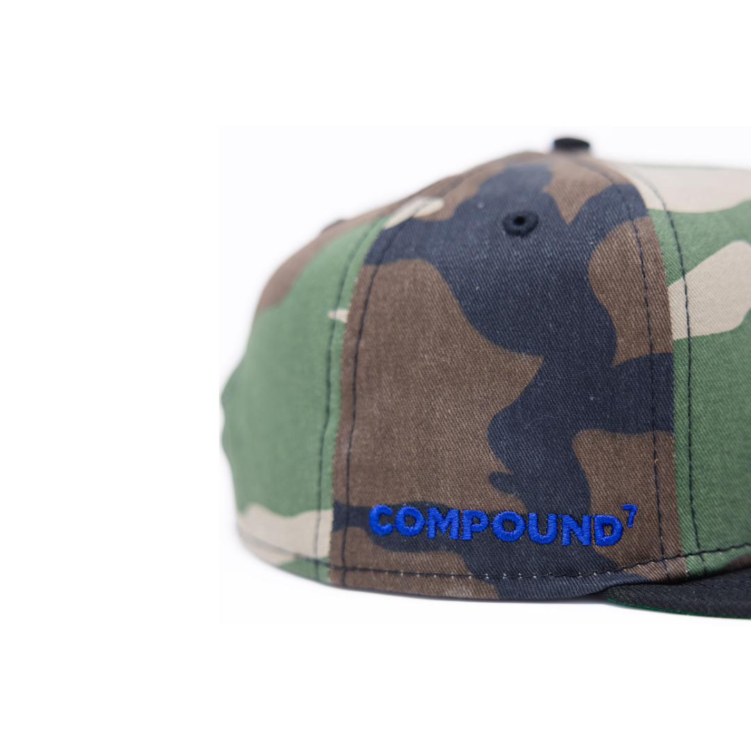 Blue '7' Camo Snapback