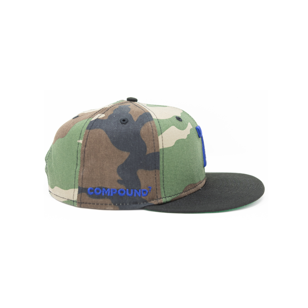 Blue '7' Camo Snapback