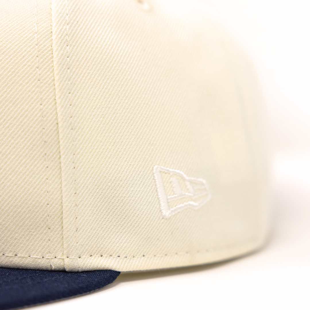 All Star Cream & Navy 7 Snapback