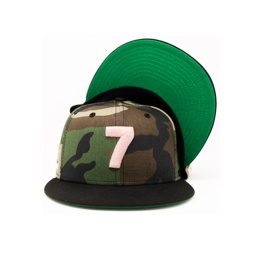 Pink '7' Camo Snapback