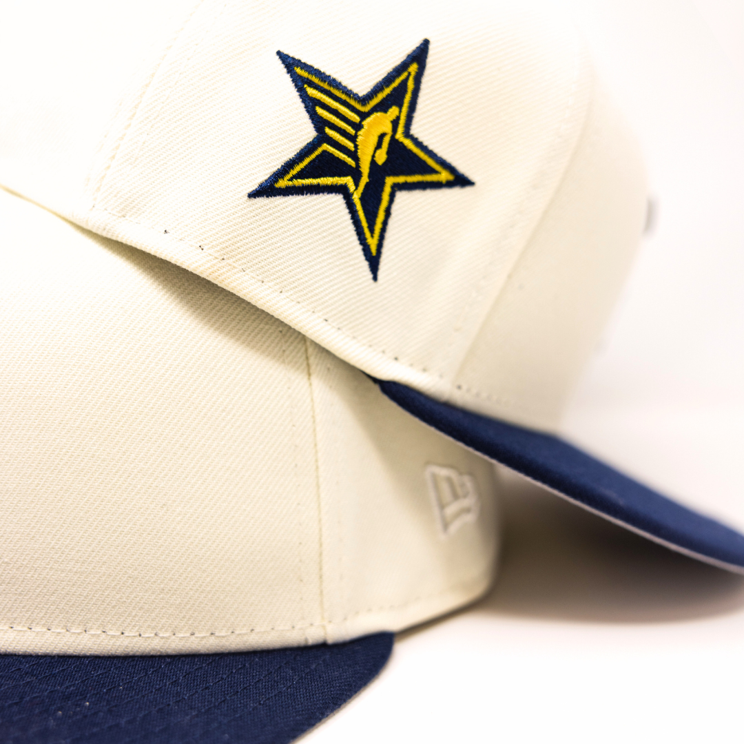 All Star Cream & Navy 7 Snapback