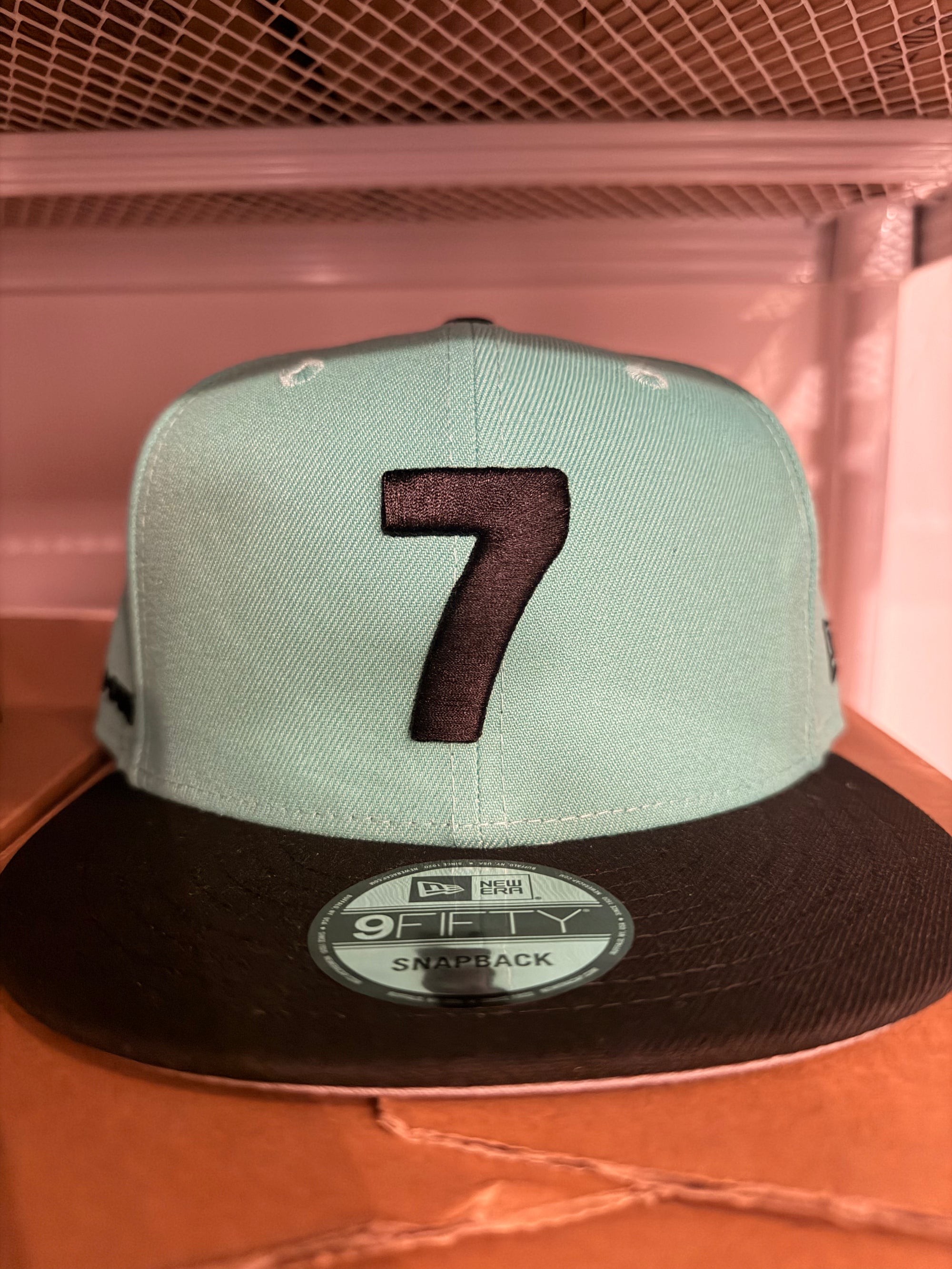 Mint & Black 7 Snapback