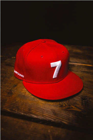 CMPD NEW ERA '7' SCARLET/BLUE SNAPBACK
