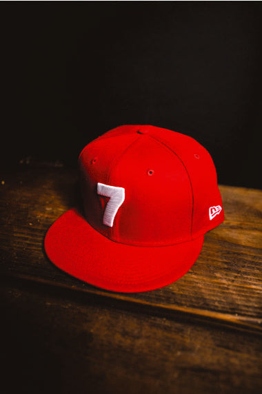 CMPD NEW ERA '7' SCARLET/BLUE SNAPBACK